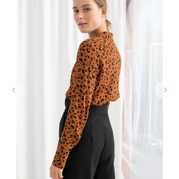 & OTHER STORIES Leopard Print Button down Top - Picture 3 of 9